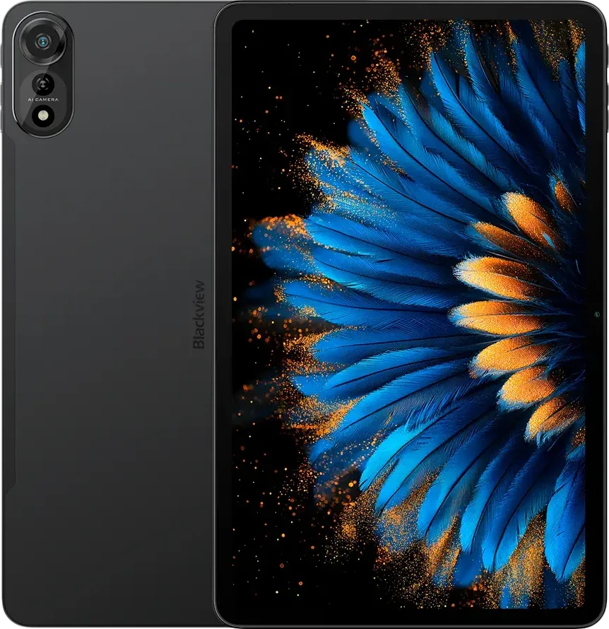 „Blackview MEGA 2 SET LTE“ 12 colių FHD+IPS 1200x2000 60Hz 12GB+256GB Unisoc T615 aštuonių branduolių 1,6 GHz kamera Priekinė 8MP Galinė 16MP 9000mAh+Įkrovimas 18W Greitas / Kabelis Plėvelė Dėklas Rašiklis Pelė Klaviatūra EN Netflix HD Android 15 Celestial Pilkas