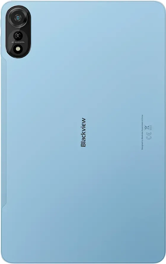 Planšetė Blackview MEGA 2 SET LTE 12 colių FHD+IPS 1200x2000 60Hz 12GB+256GB Unisoc T615 aštuonių branduolių 1.6GHz kamera Priekinė 8MP Galinė 16MP 9000mAh+Įkrovimas 18W Greitas / Kabelis Plėvelė Dėklas Rašiklis Pelė Klaviatūra EN Netflix HD Android 15 Ice Mėlyna