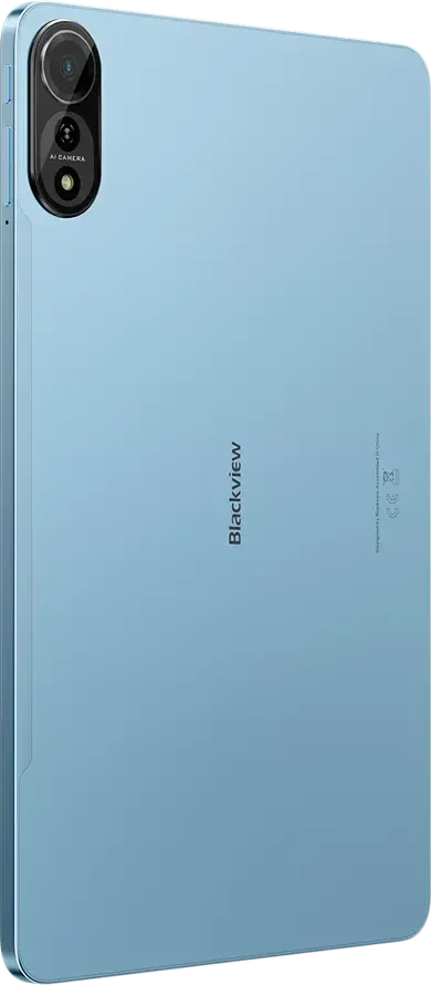 Planšetė Blackview MEGA 2 SET LTE 12 colių FHD+IPS 1200x2000 60Hz 12GB+256GB Unisoc T615 aštuonių branduolių 1.6GHz kamera Priekinė 8MP Galinė 16MP 9000mAh+Įkrovimas 18W Greitas / Kabelis Plėvelė Dėklas Rašiklis Pelė Klaviatūra EN Netflix HD Android 15 Ice Mėlyna