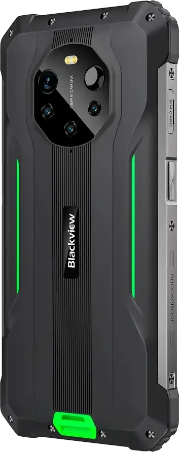 Blackview Rugged BL8800 Dual 5G Pro 6.58" FHD+IPS 1080x2408 8GB/128GB, MT6833V Octa-core 2.2GHz, 16MP Priekinė/5MP+50MP Galinė Kamera FLIR terminė kamera Baterija 8380mAh Type-C Android 11 Pirštų atspaudų skaitytuvas Dviguba SIM kortelė NFC Įkroviklis MIL-STD-810H Žalias