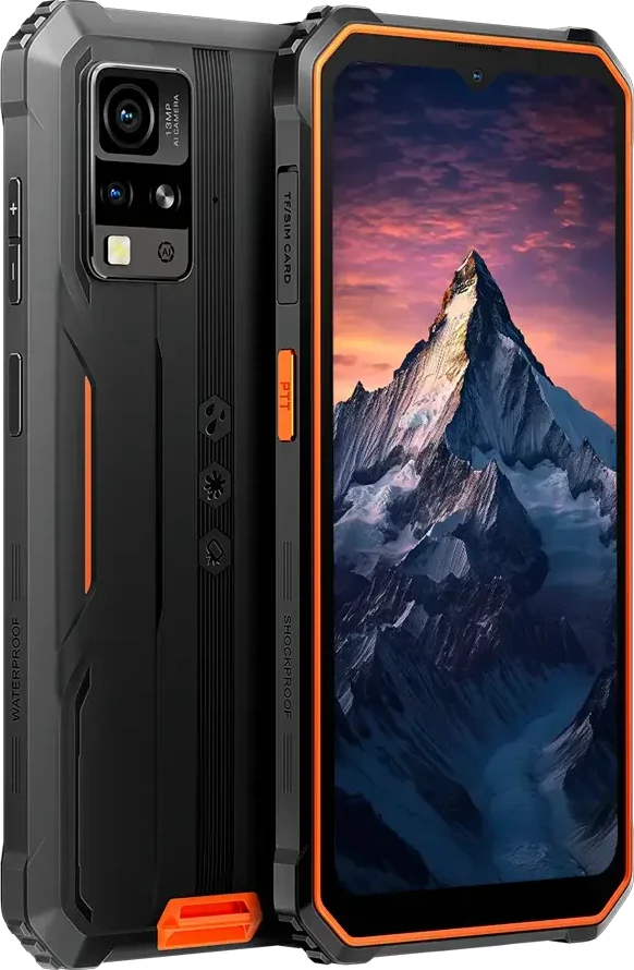 Blackview Rugged BV4800Pro LTE 6.56" HD+IPS 720x1612 60Hz GORILLA GLASS 5 T606 Aštuonių branduolių 1.6GHz 4GB/128GB KAMERA Priekinė 8MP Galinė 16MP+2MP 5180mAh Android 15 5180mAh Be įkroviklio Oranžinis