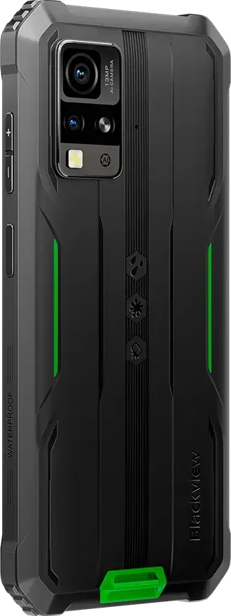 Blackview Rugged BV4800Pro LTE 6.56" HD+IPS 720x1612 60Hz GORILLA GLASS 5 T606 Aštuonių branduolių 1.6GHz 4GB/128GB KAMERA Priekinė 8MP Galinė 16MP+2MP 5180mAh Android 15 5180mAh Be įkroviklio Žalias