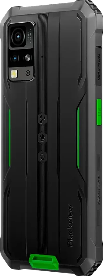 Blackview Rugged BV4800Pro LTE 6.56" HD+IPS 720x1612 60Hz GORILLA GLASS 5 T606 Aštuonių branduolių 1.6GHz 4GB/128GB KAMERA Priekinė 8MP Galinė 16MP+2MP 5180mAh Android 15 5180mAh Be įkroviklio Žalias