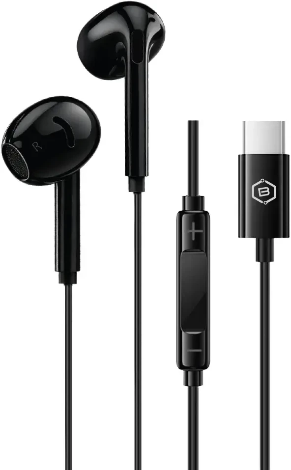Blavec ausinės to ear BHS-02 su mikrofonu Type C (DAC) (BHS02-B) juodos spalvos