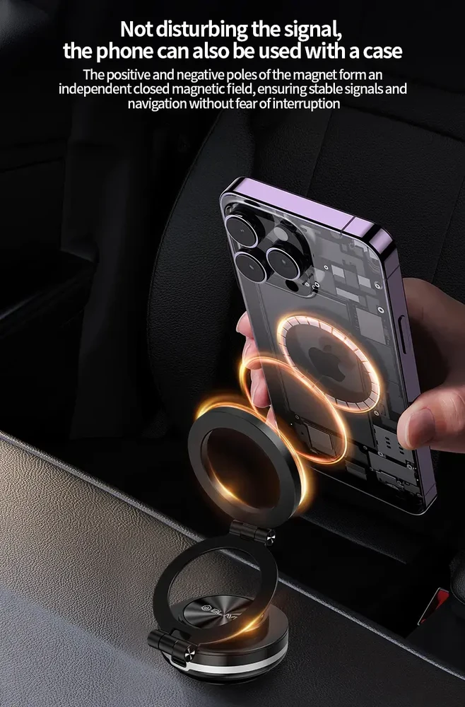 Blavec Car holder BHV-01 electric, vacuum, magnetic (BHV01-EPMB) juodos spalvos