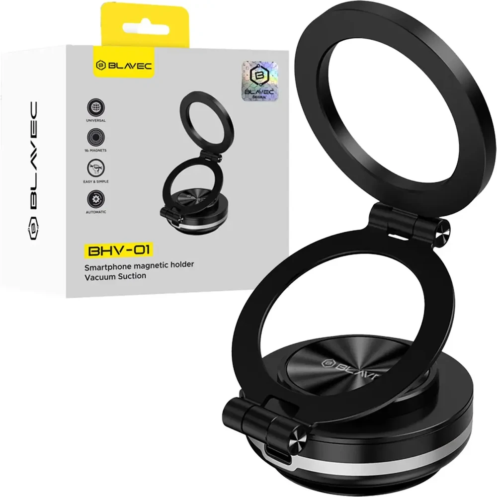 Blavec Car holder BHV-01 electric, vacuum, magnetic (BHV01-EPMB) juodos spalvos
