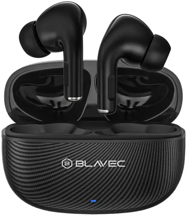 Blavec ausinės Bluetooth TWS BW-02 Carbon (BW02-B) juodos spalvos