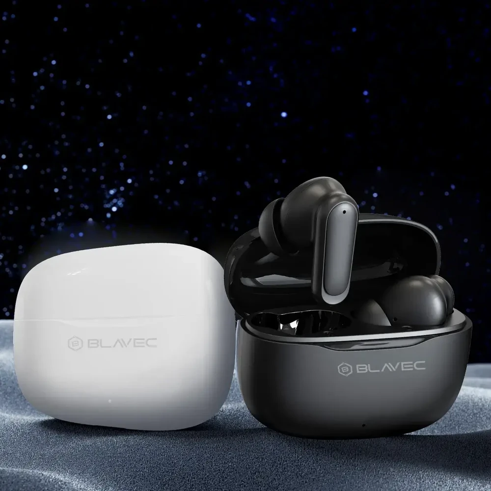 Blavec ausinės Bluetooth TWS BW-08 Speak AI (BW08SA-B) juodos spalvos