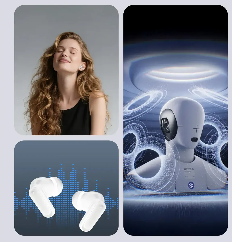 Blavec ausinės Bluetooth TWS BW-08 Speak AI (BW08SA-W) baltos spalvos