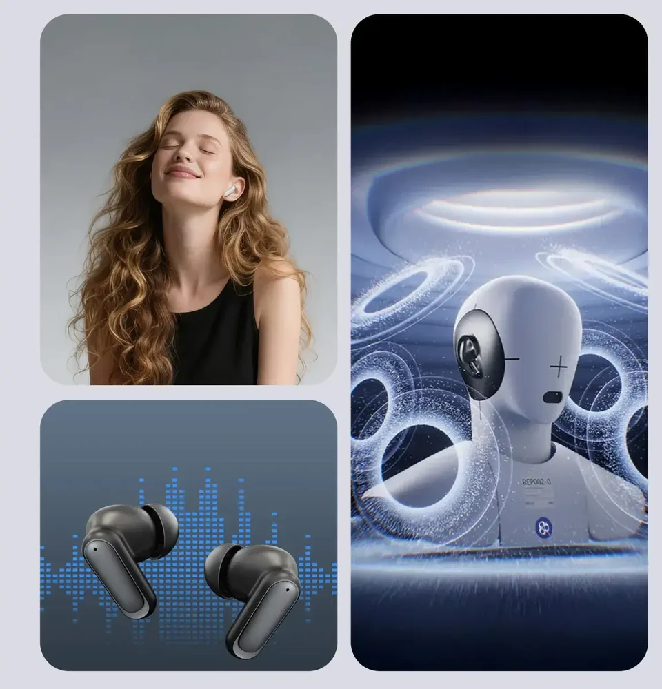 Blavec ausinės Bluetooth TWS BW-08 Speak AI (BW08SA-B) juodos spalvos