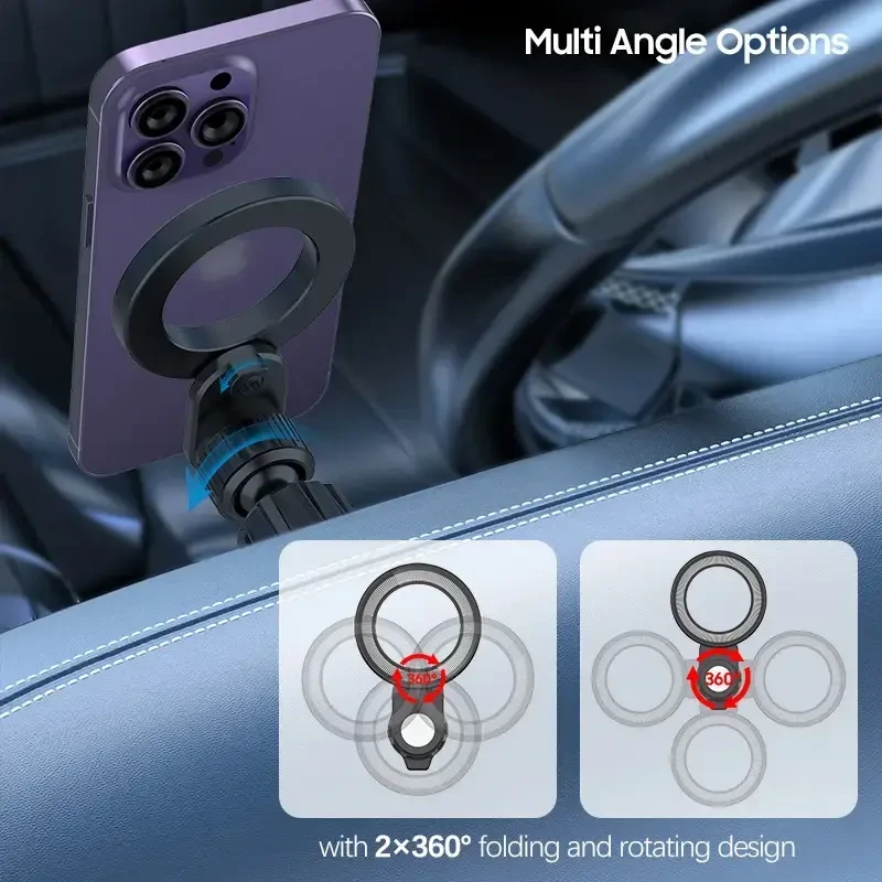 Blavec automobilinis laikiklis BH-03 magnetinis Ring (BH03-MAVRB) juodos spalvos