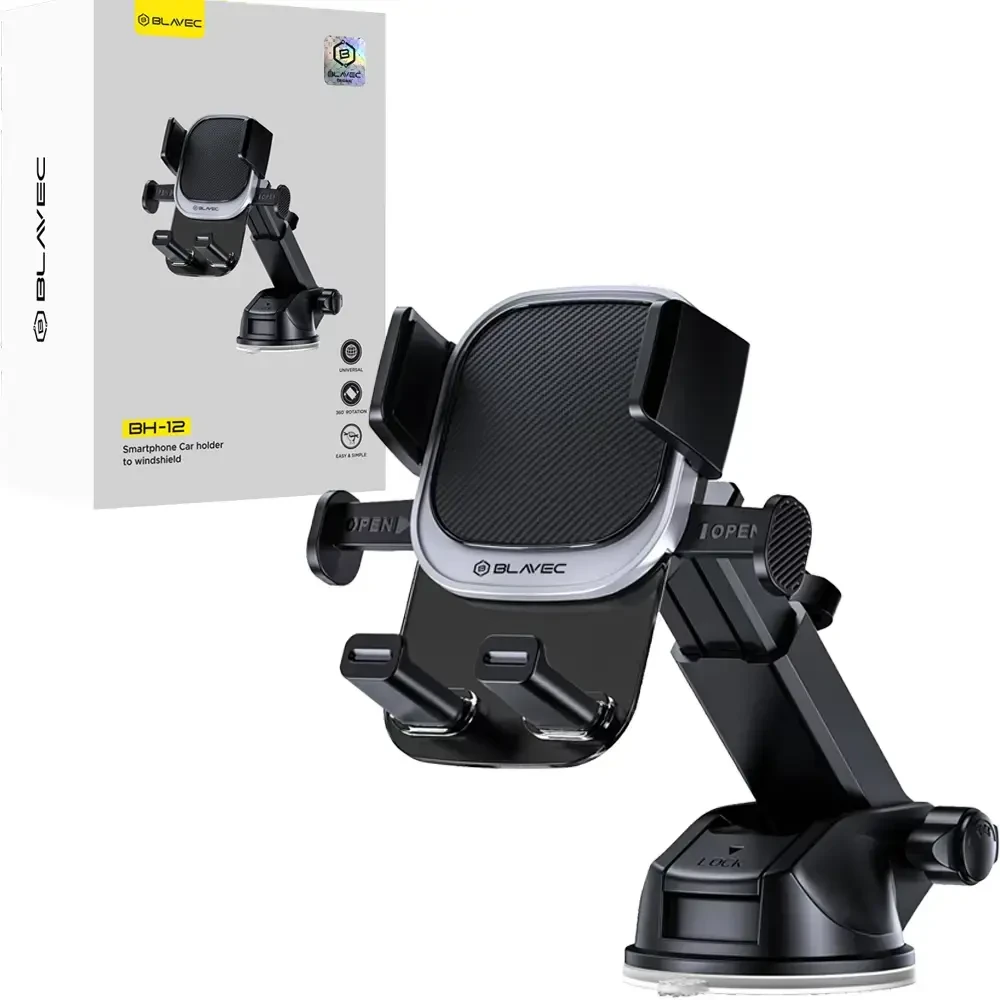 Blavec automobilinis laikiklis BH-12 (BH12-WSB) juodos spalvos