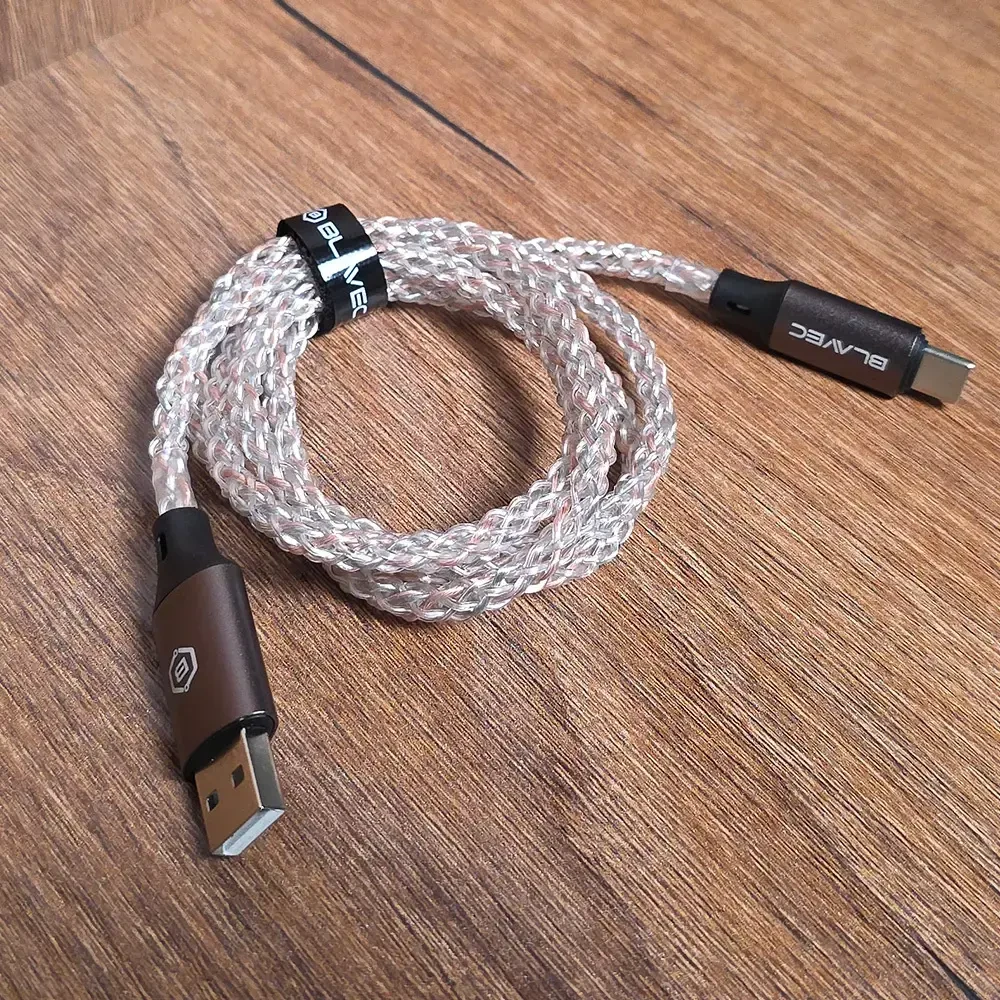 Blavec Kabelis Neon – USB į Typ C – QC 3.0 60W 3A 1 metr (CNE-UC3L1) su RGB