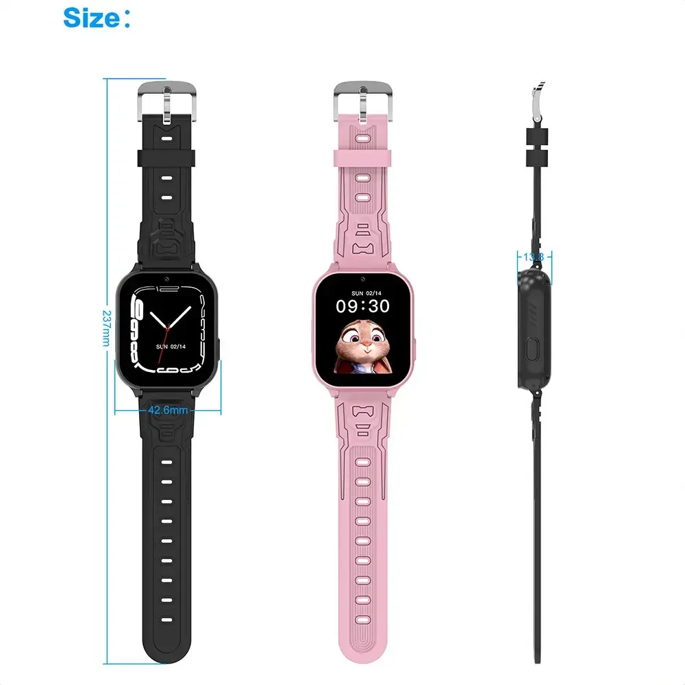 Blavec Išmanusis laikrodis K02 Kids GPS / 4G / SOS (SWK02-P) rožinės spalvos