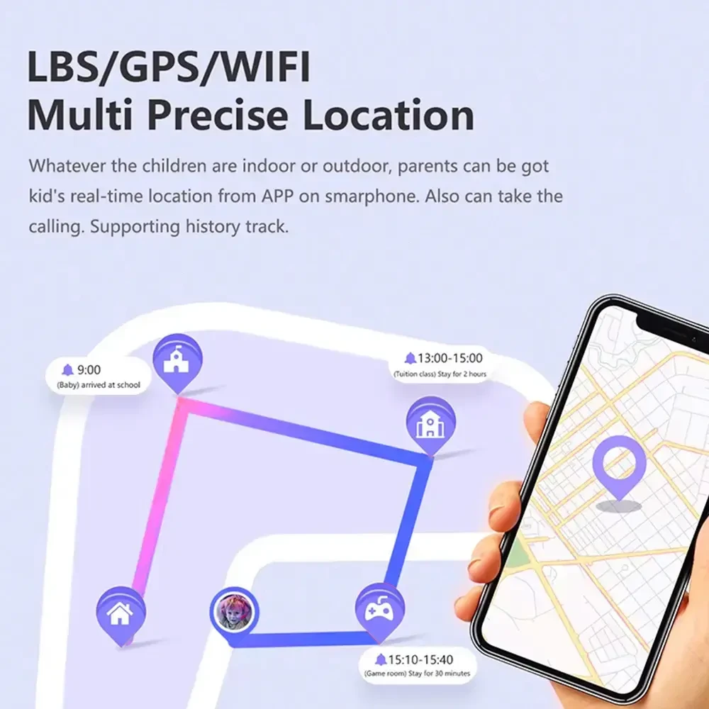 Blavec Išmanusis laikrodis K02 Kids GPS / 4G / SOS (SWK02-P) rožinės spalvos