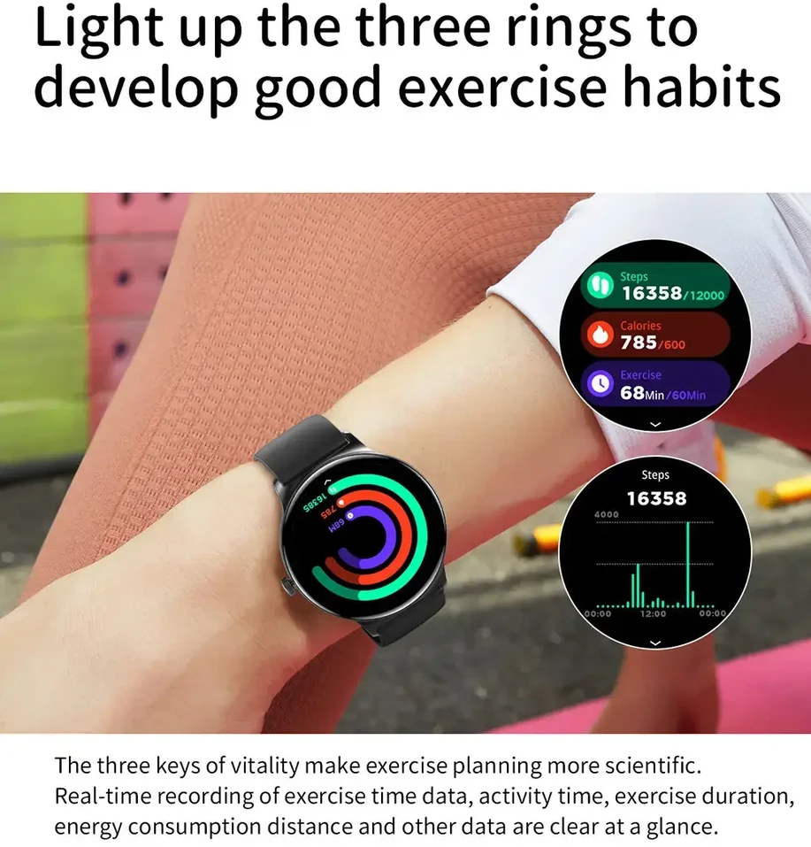 Blavec išmanusis laikrodis M01 Vesta HD AMOLED (SWM01-B) juodos spalvos