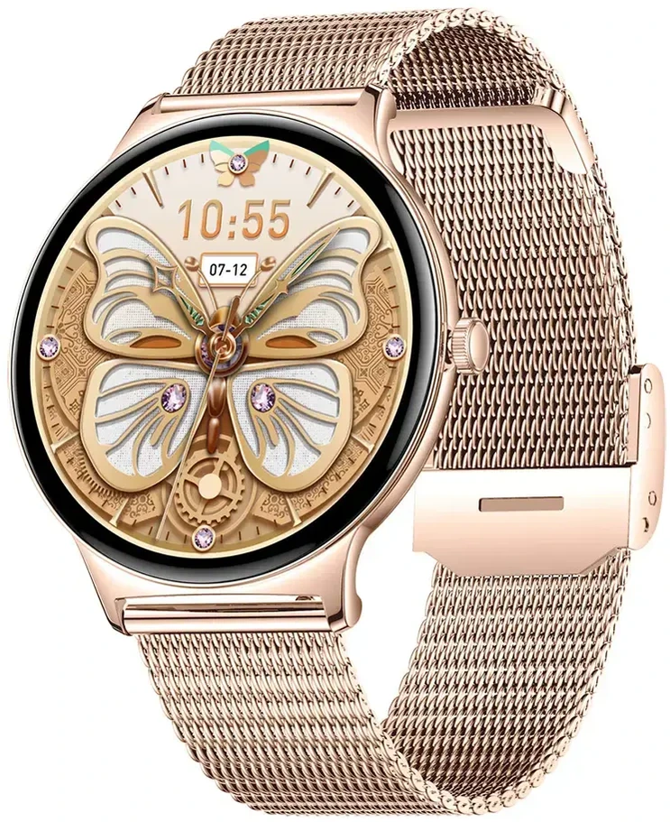 Blavec išmanusis laikrodis M01 Vesta HD AMOLED (SWM01-RG) rose auksinis