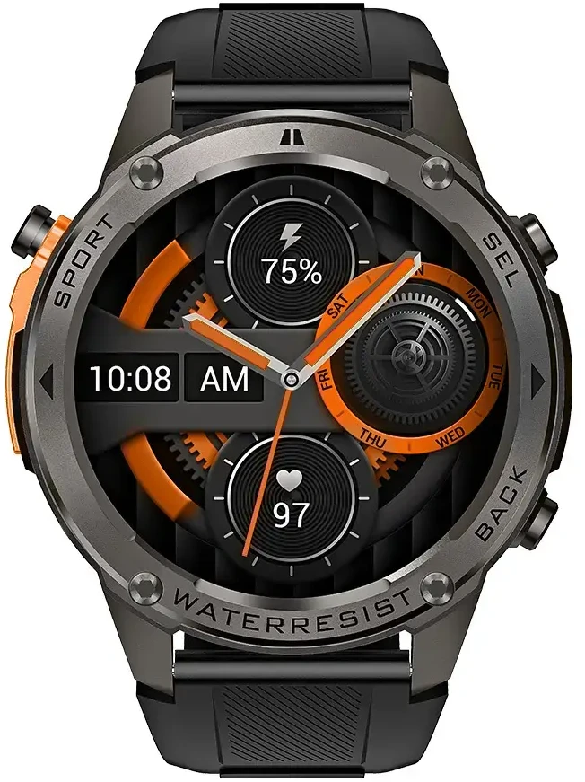 Blavec išmanusis laikrodis M-03 Predator AMOLED GPS Voice Call (SWM03-GP) graphite + 1 band