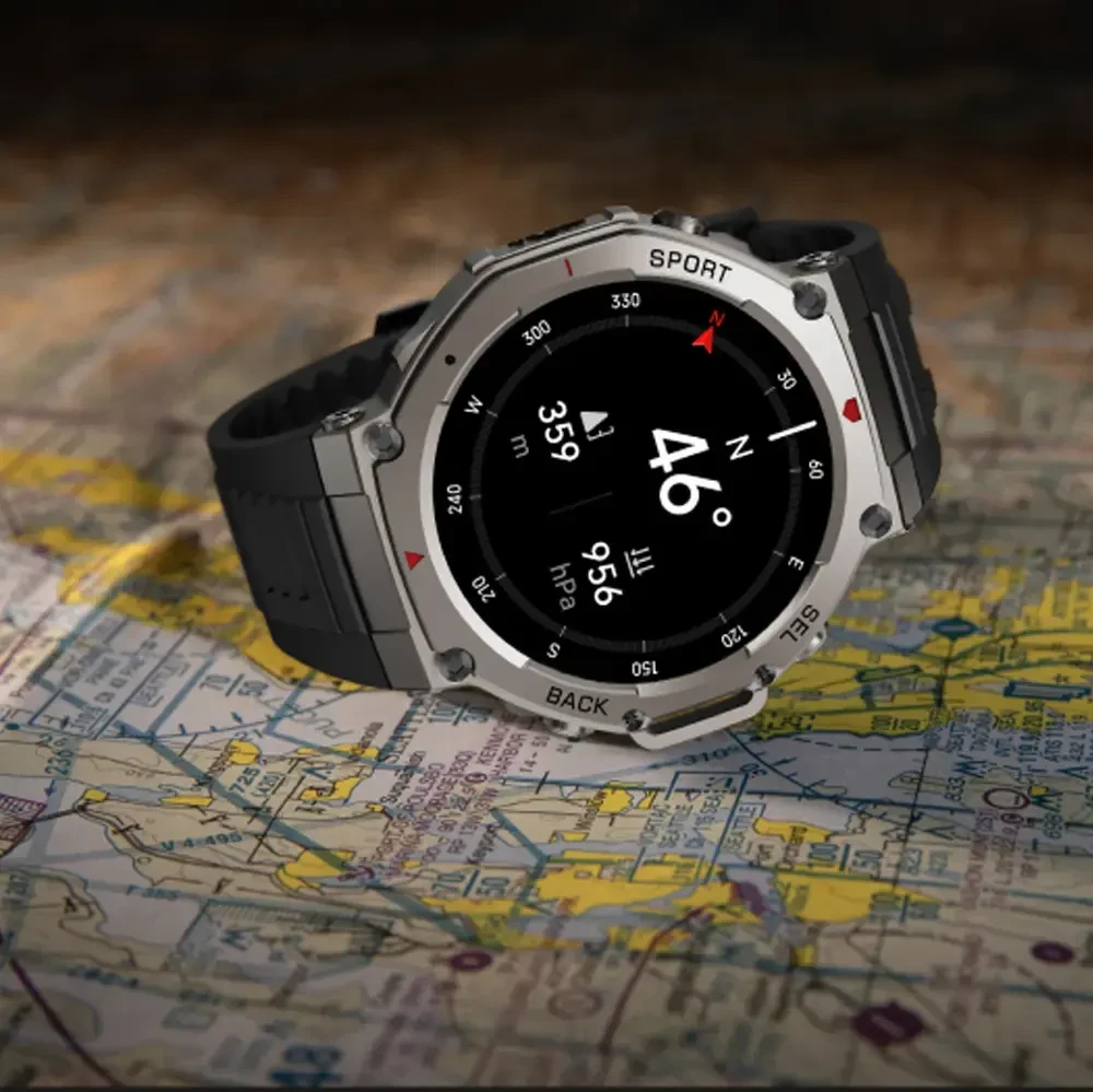 Blavec išmanusis laikrodis M-04 Falcon AMOLED GPS Voice Call (SWM04-GP) graphite + 1 band