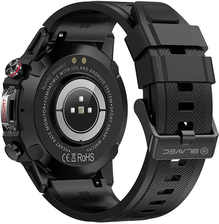 Blavec Išmanusis laikrodis M07 Raptor HD AMOLED (SWM07-B) juodos spalvos