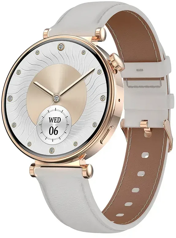 Blavec Išmanusis laikrodis W17 Amber HD AMOLED (SWW17-RG) rožinio aukso spalvos + 2 bands