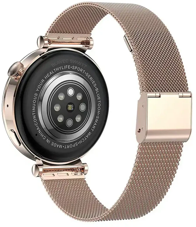 Oem Blavec išmanusis laikrodis W17 Amber HD AMOLED (SWW17-RG) rožinio aukso spalvos + 2 dirželiai