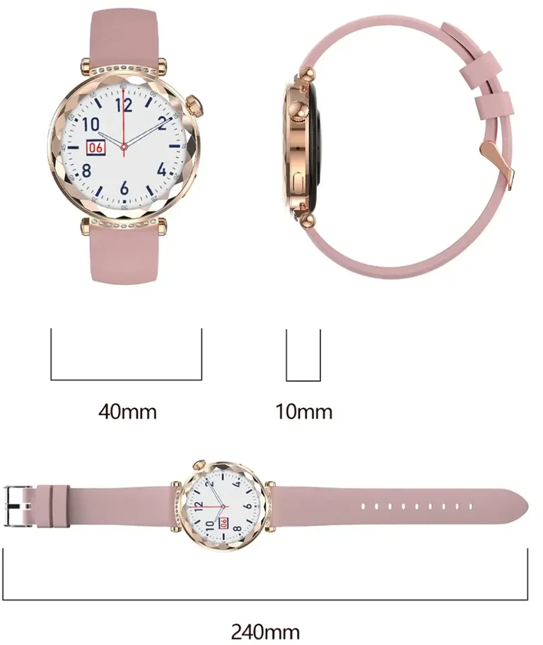 Blavec išmanusis laikrodis W19 Liana HD AMOLED (SWW19-RG) rose auksinis + 2 apyrankės
