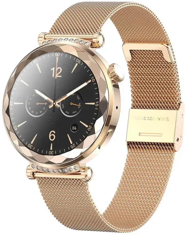 Blavec išmanusis laikrodis W19 Liana HD AMOLED (SWW19-RG) rose auksinis + 2 apyrankės