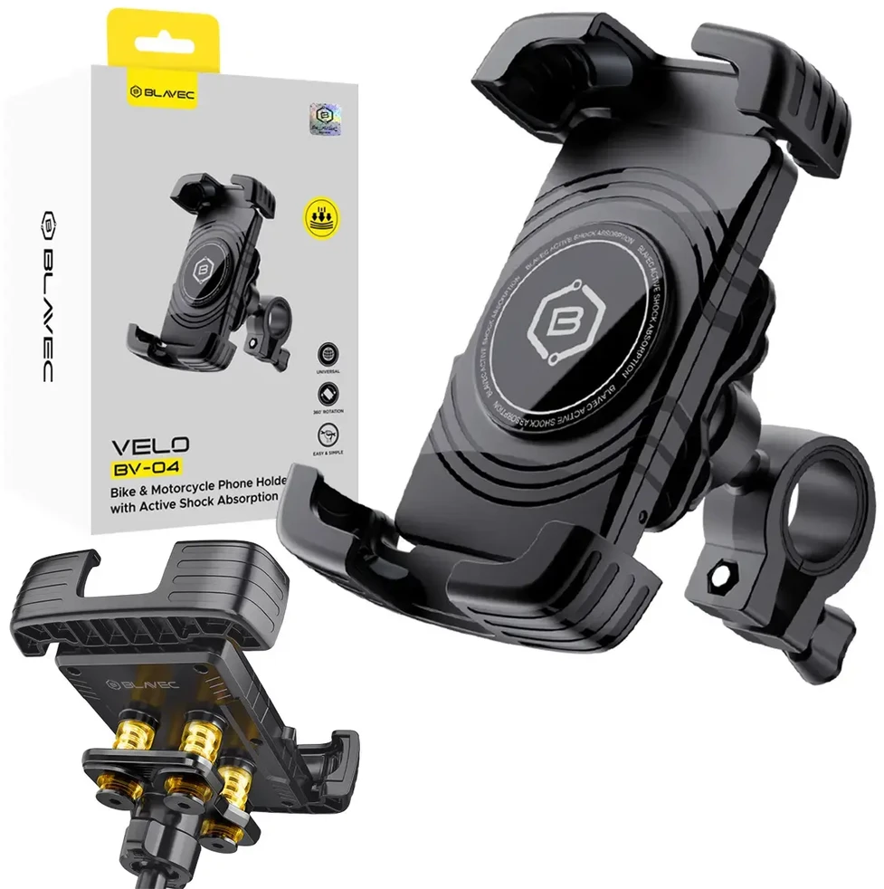 Blavec dviratinis laikiklis BV-04 Velo to handlebar with shock absorbtion (BV04-SAHB) juodas
