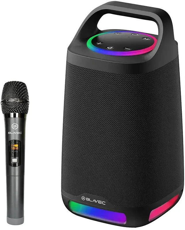 Blavec nešiojama Bluetooth kolonėlė TWS WS-01 Karaoke – 160W su mikrofonu (WS01-MB) juodos spalvos