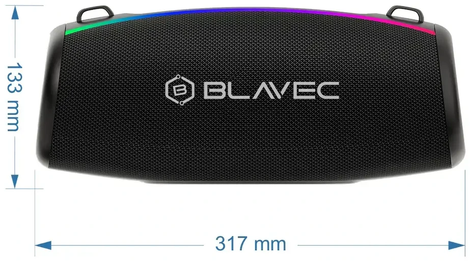 Blavec nešiojama Bluetooth kolonėlė TWS WS-02 Bassbox – 120W (WS02-B) juodos spalvos