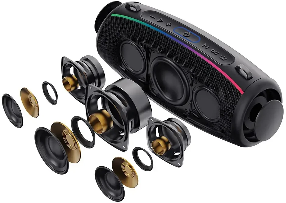 Blavec nešiojama Bluetooth kolonėlė TWS WS-02 Bassbox – 120W (WS02-B) juodos spalvos