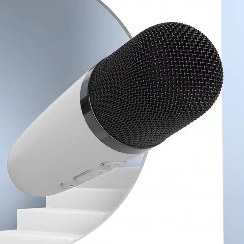 Blavec nešiojama bluetooth kolonėlė WS-07 Karaoke Party – 5W su 2 mikrofonais (WS07-2MW) baltos spalvos