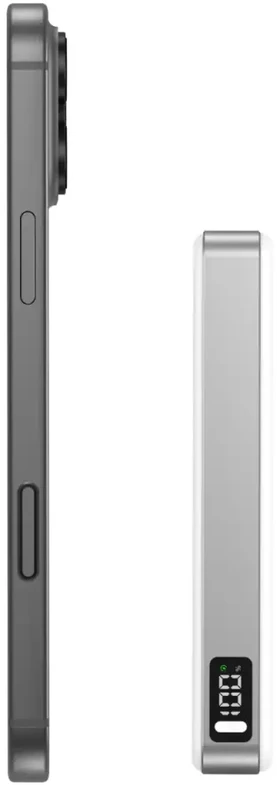 Blavec Power Bank 10000mAh BJ-05 Ultra Fast 16mm – Type C – Qi2.2 25W + PD 45W magnetic induction Magsafe 2 in 1 (PBBJ05-QI22MC10W) baltas