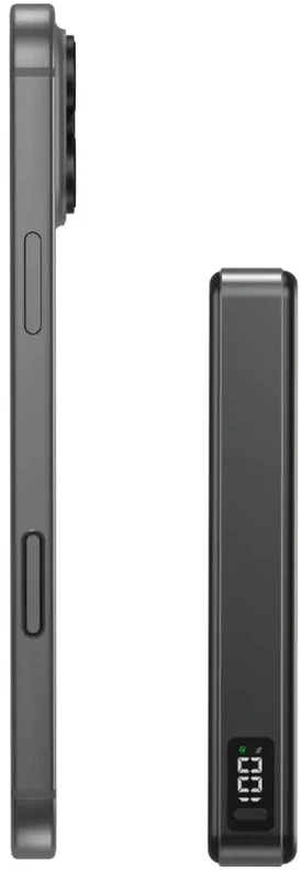 Blavec Power Bank 10000mAh BJ-05 Ultra Fast 16mm – Type C – Qi2.2 25W + PD 45W magnetic induction Magsafe 2 in 1 (PBBJ05-QI22MC10B) juodas