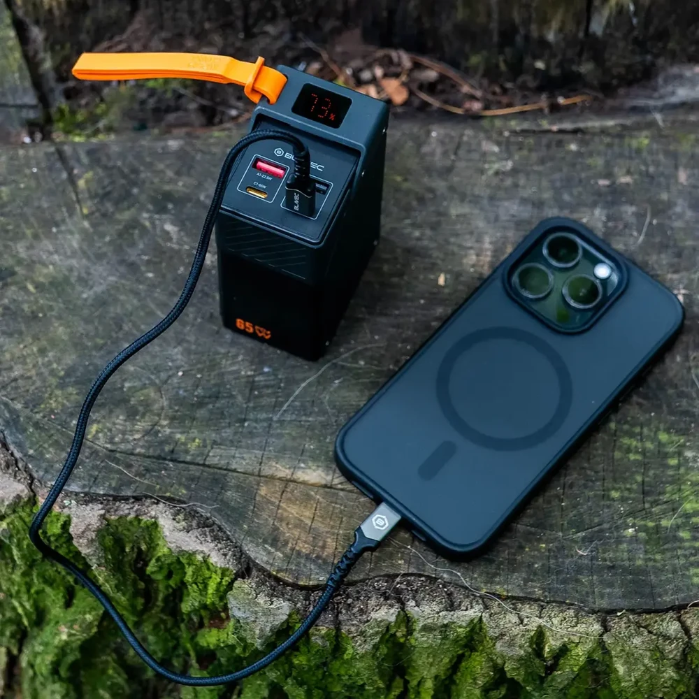 Blavec Power Bank 30000mAh BJ-50 Tytan 65W – 2x Type-C + 2x USB-A (PBBJ50B) juodos spalvos