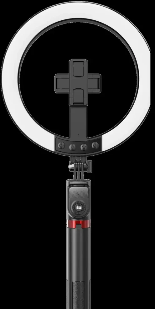 Oem Blavec žiedinis šviestuvas Selfie Aliuminio Aura LED RGB Ring P50 25cm trikojis + nuotolinis valdymas + 2,3 m (RLP50-TRB23) juodos spalvos