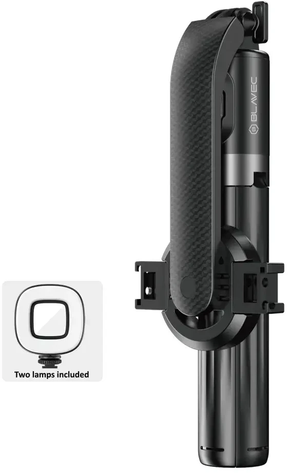 Blavec Asmenukių lazda Aliuminio Fusion P07 Magsafe tripod + nuotoliniu valdymu + 2 lamps 1,4 metres (SSFP07-MTR2LB14) juodos spalvos