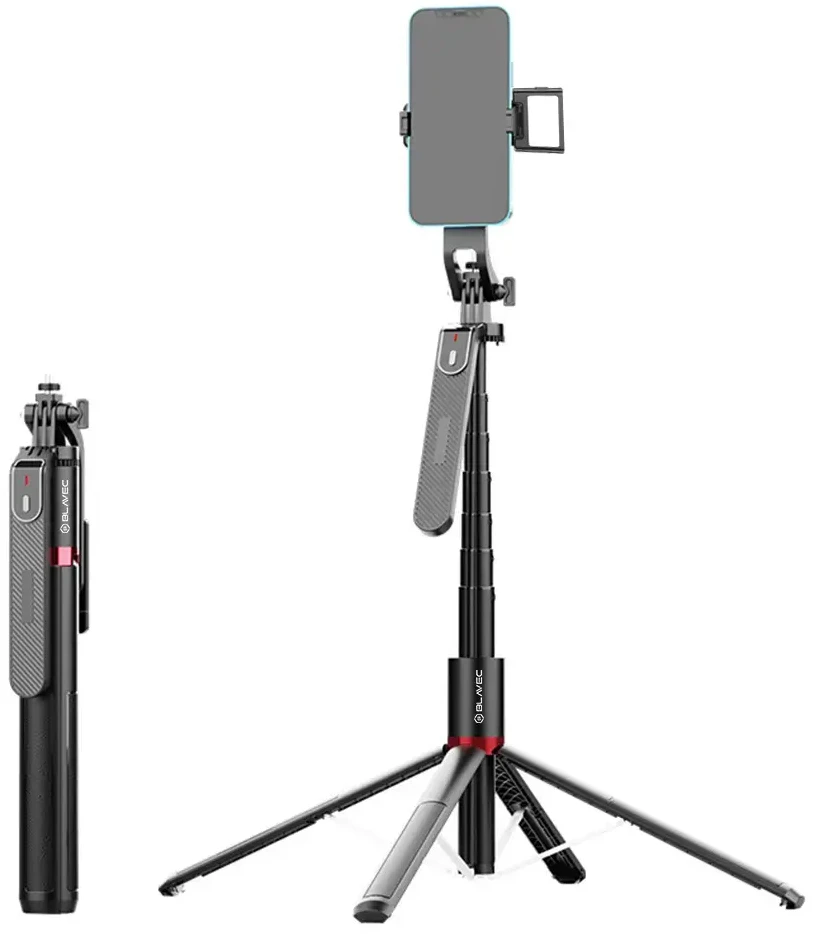 Blavec Asmenukių lazda Aliuminio Fusion P08 tripod + nuotoliniu valdymu + 1 lamp 2,2 metres (SSFP08-TR1LB22) juodos spalvos