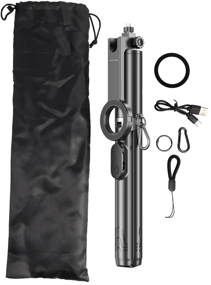 Blavec Selfie Stick Aliuminio Fusion P-12 Magsafe Auto pop tripod + remote control 1,60 metres (SSFP12-MTRAPB160) juodas