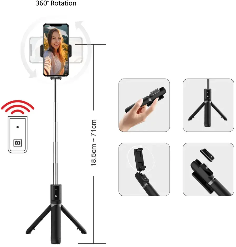 Blavec Selfie lazda Coco P-04 su trikojis + nuotolinio valdymo pulteliu, 0,7 metro (SSCP04-TRB07) juoda