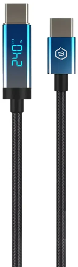 „Blavec“ „Velox“ plecioninis laidas – C tipo, C tipo – PD 240 W 5 A LED ekranas, 1,2 m „Apple CarPlay“ / „Android Auto“ (CVE-CC5B12)