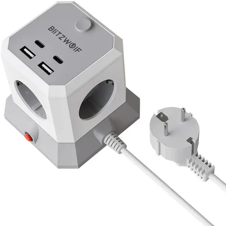 BlitzWolf BW-EC1 4xAC 2xUSB-A 2xUSB-C Extender