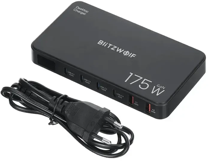 Blitzwolf BW-S30 6 viename įkrovimo stotelė, 4xUSB-C + 2xUSB, 175W