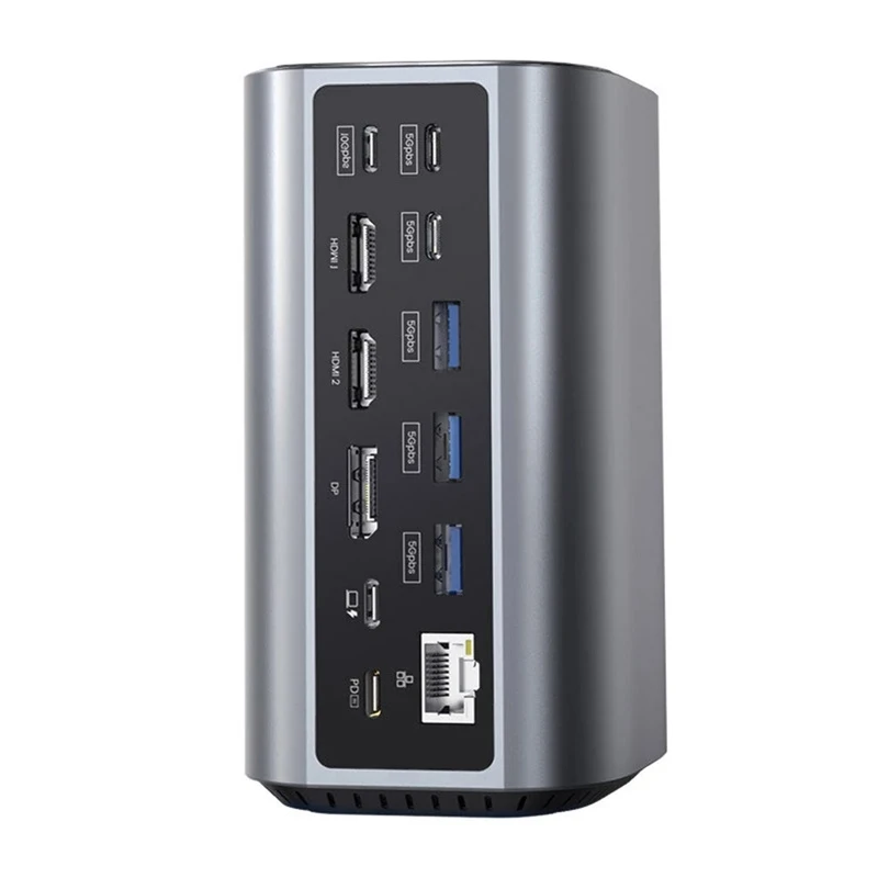 „Blitzwolf 17w1“ | 2x HDMI | DP | 4x USB-C | PD 100W | RJ45