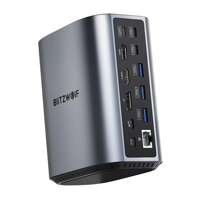 „Blitzwolf 17w1“ | 2x HDMI | DP | 4x USB-C | PD 100W | RJ45