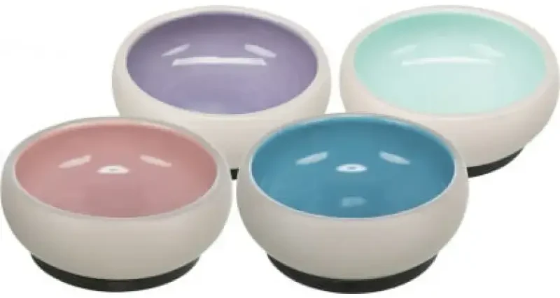 Trixie Bowl, katei, keraminis, 0,3 l / o 11 cm, su guminiu pagrindu, įvairių spalvų