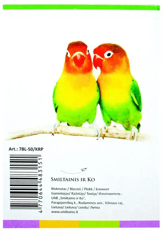 Bloknotas, plėšomas SMLT, A6/50, langeliais 0723-007