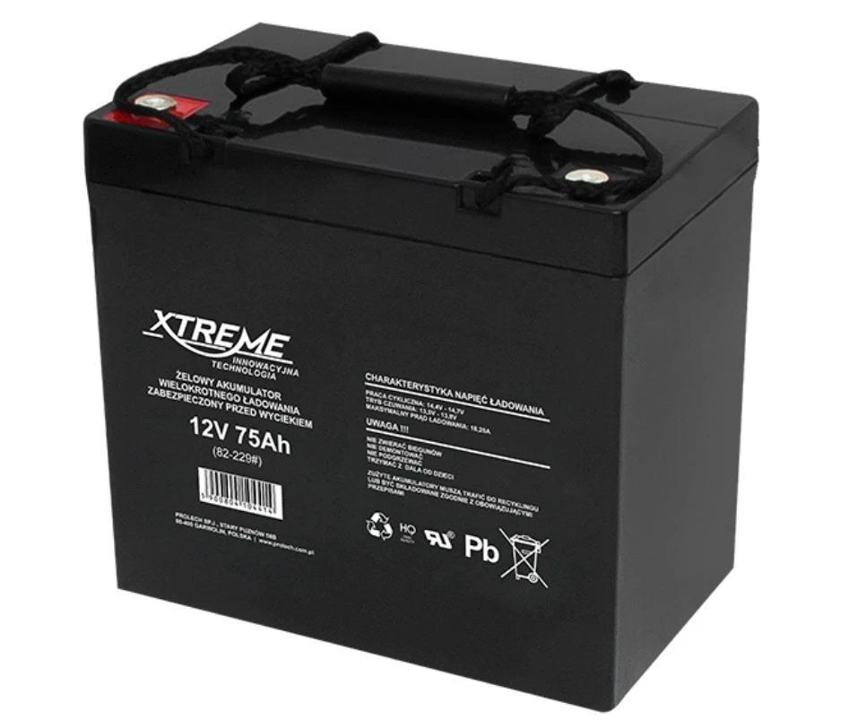 82-229# Pūt Gelio baterija 12V 75Ah XTREME