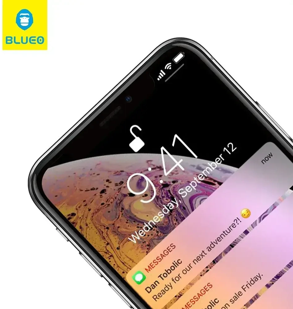 Blueo 5D Mr. Monkey Glass - skirtas Samsung Galaxy A56 5G juodas (Strong Lite)